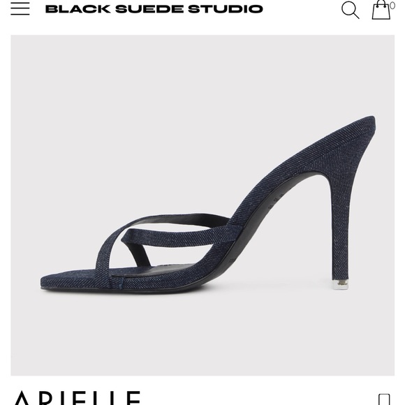 BLACK SUEDE STUDIO ARIELLE HEELS - Picture 4 of 6